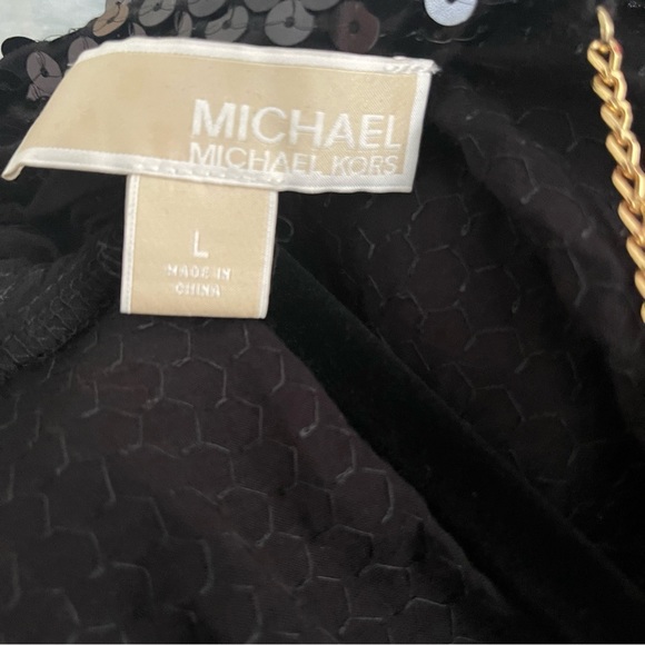Michel Kors Sequin long sleeve back drapes size Large - Picture 12 of 12